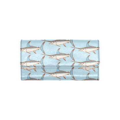 Swordfish Pattern Print Design 01 Women's Trifold Wallet