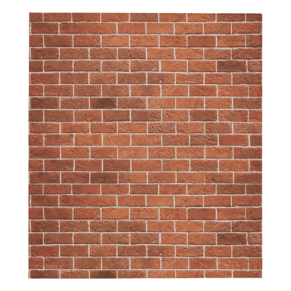 Brick Brown Pattern Print Design 02 Premium Quilt