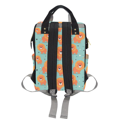 Lion Baby Pattern Print Design 03 Diaper Bag Backpack