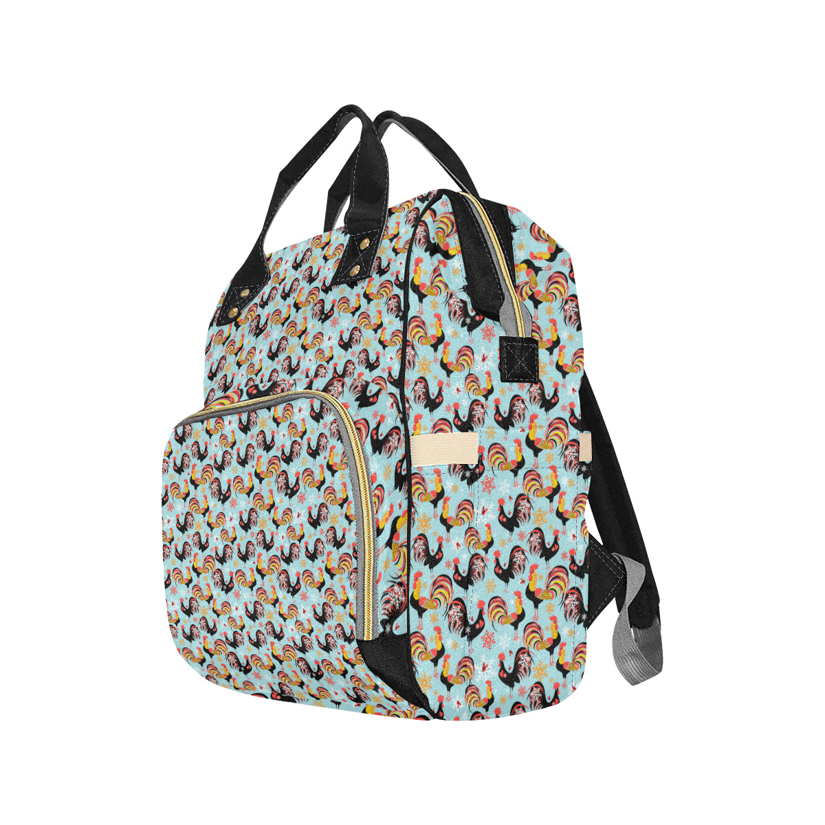 Rooster Themed Design Diaper Bag Backpack