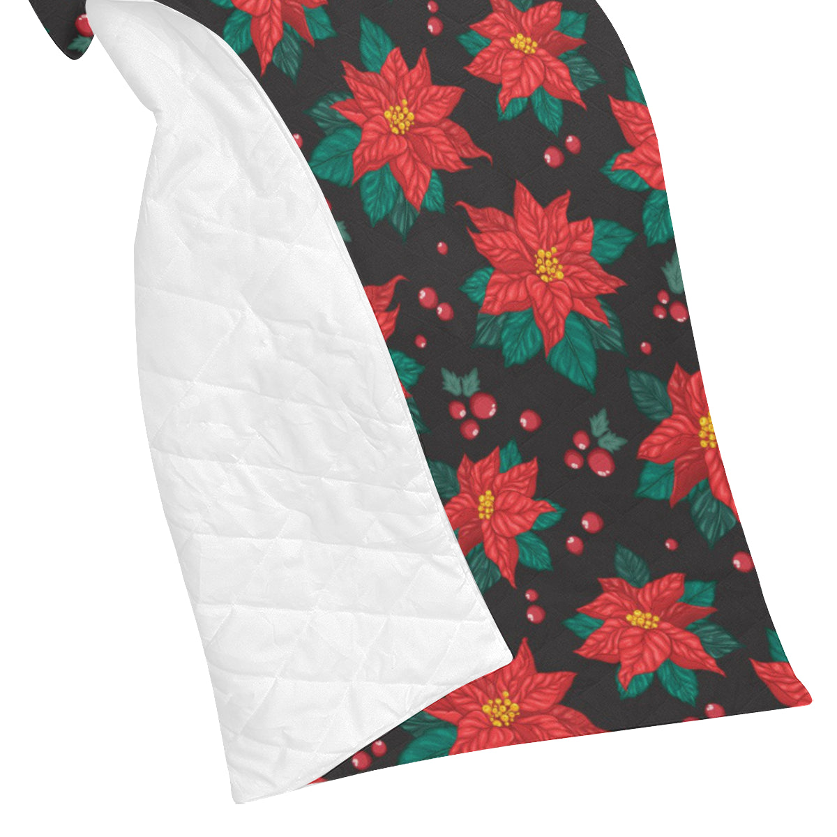 Poinsettia Pattern Print Design POT07 Premium Quilt