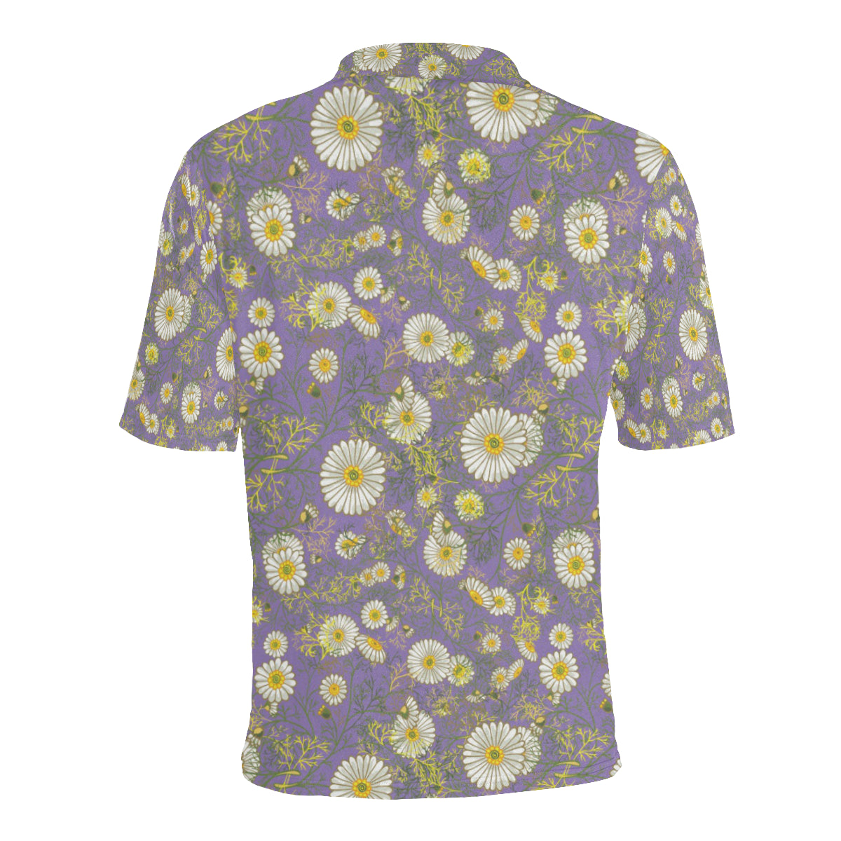 Daisy Pattern Print Design DS011 Men Polo Shirt
