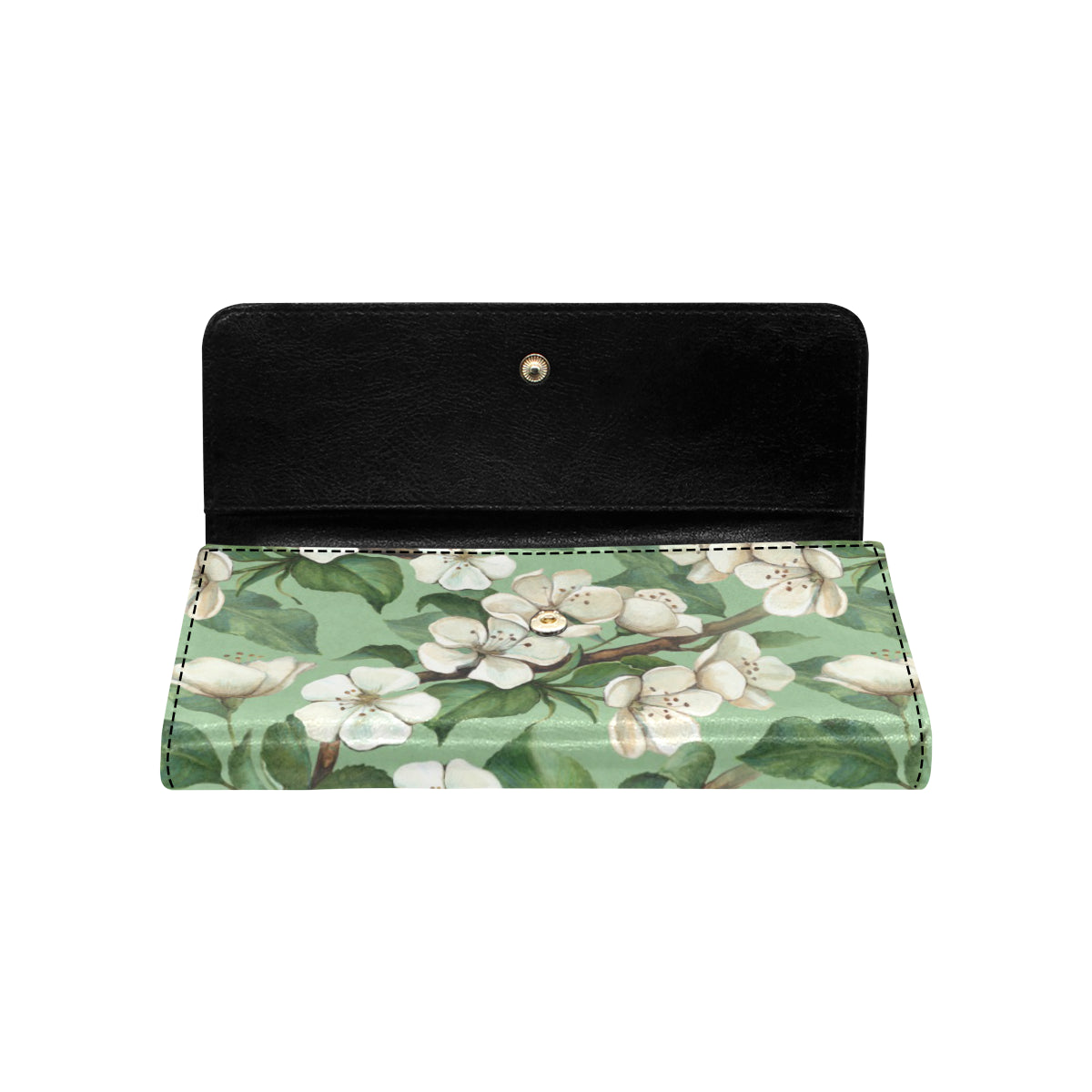 Apple blossom Pattern Print Design AB02 Women's Trifold Wallet