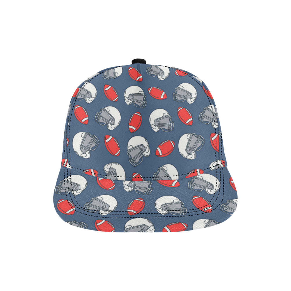 American Football Helmet Design Pattern Snapback Cap