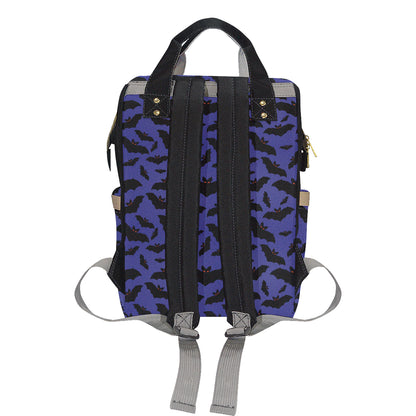 Bat Halloween Pattern Print Design 02 Diaper Bag Backpack