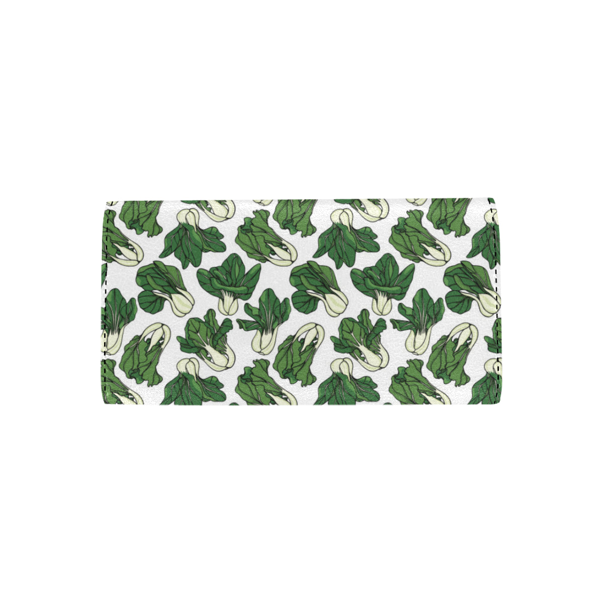 Bok Choy Pattern Print Design 02 Women's Trifold Wallet