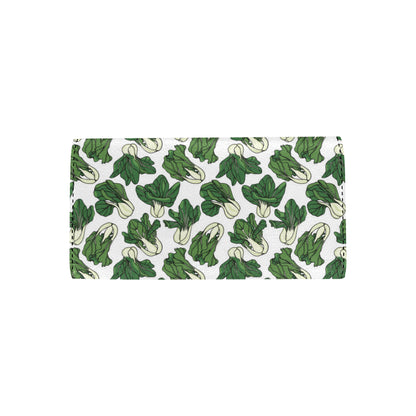 Bok Choy Pattern Print Design 02 Women's Trifold Wallet