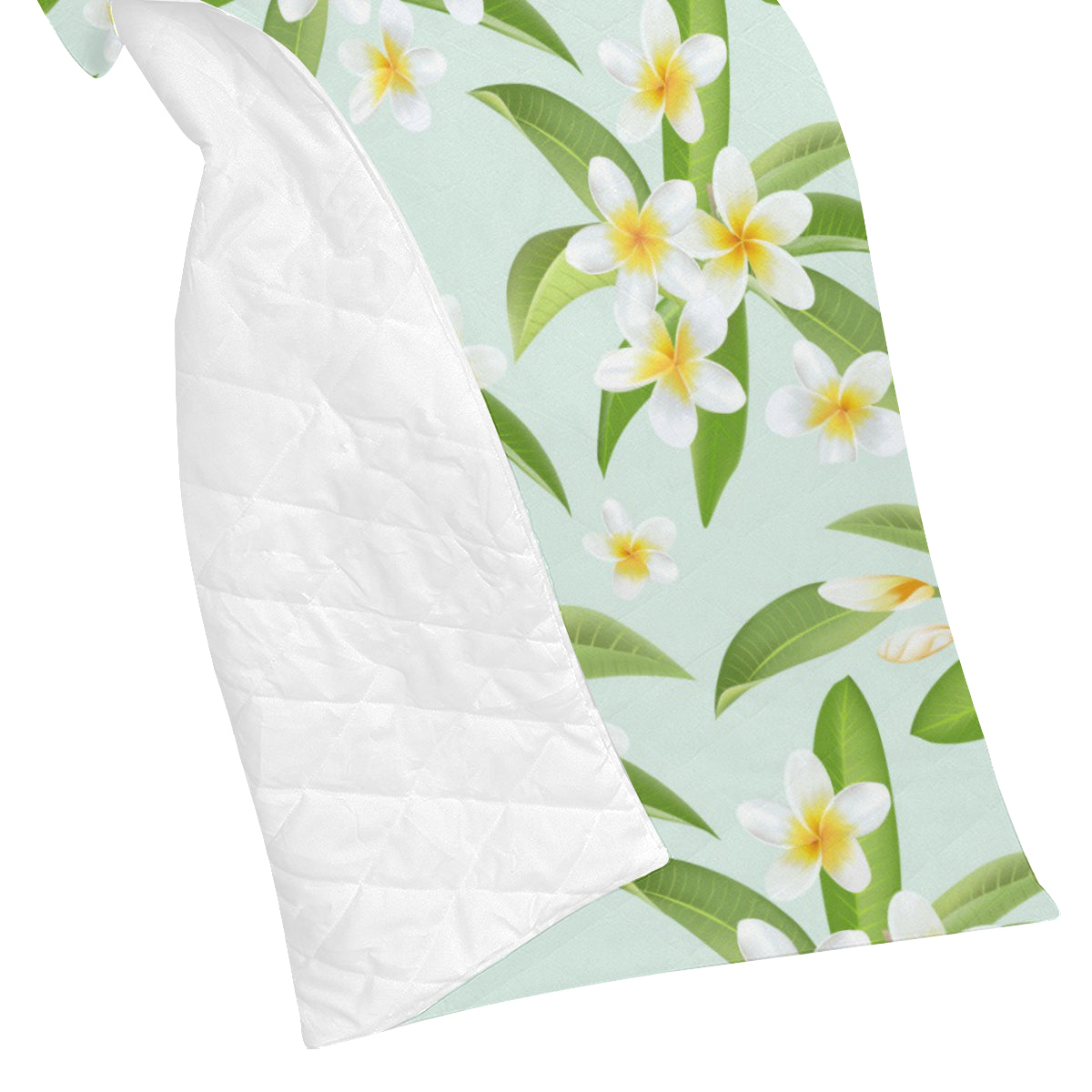 Yellow Plumeria Pattern Print Design PM024 Premium Quilt
