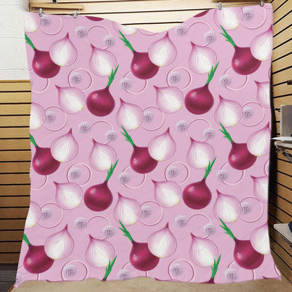 Onion Pattern Print Design A01 Premium Quilt