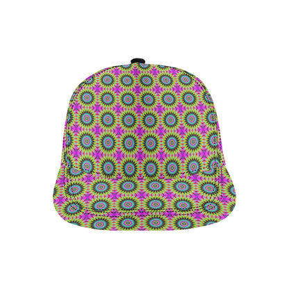 Optical illusion Flower Rainbow Style Snapback Cap