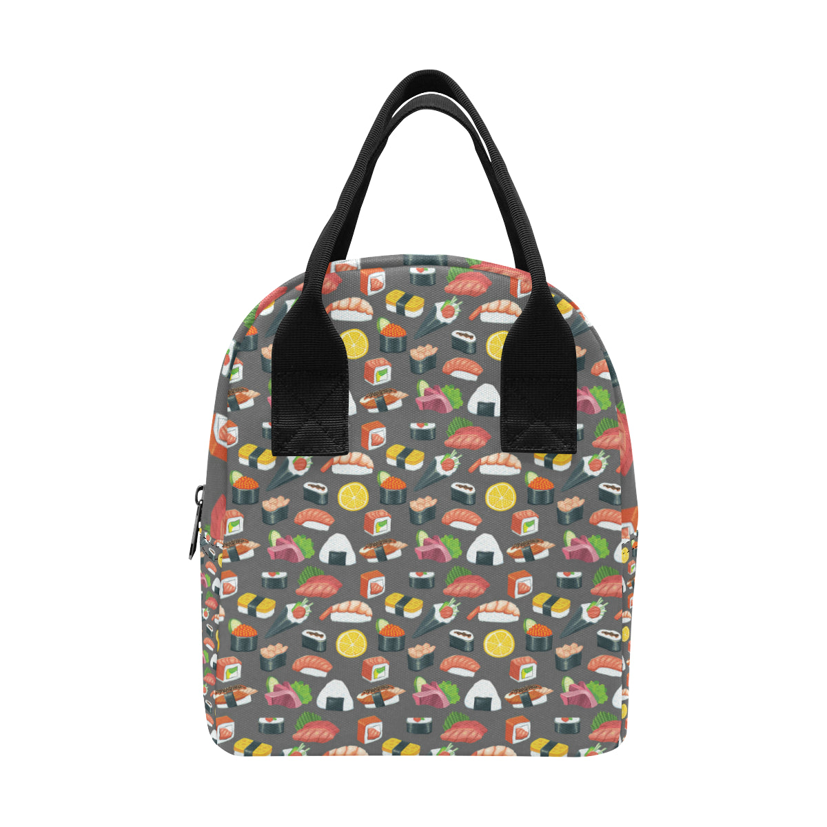 Sushi Pattern Print Insulated Lunch Bag