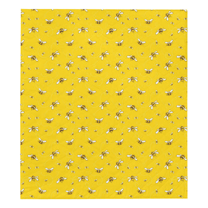 Bee Pattern Print Design 05 Premium Quilt