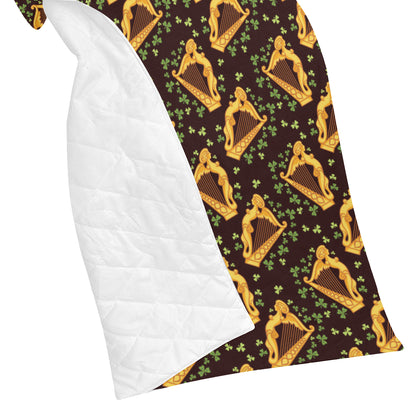 Harp Pattern Print Design 02 Premium Quilt