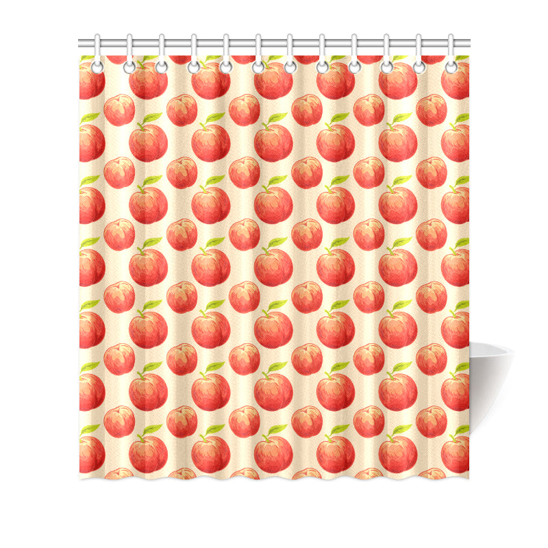 Peach Pattern Print Design A03 Shower Curtain