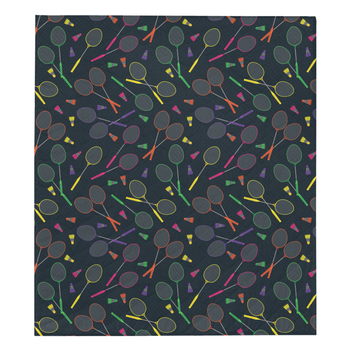 Badminton Pattern Print Design 04 Premium Quilt