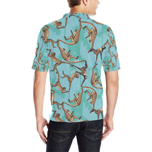 Monkey Pattern Print Design 04 Men Polo Shirt