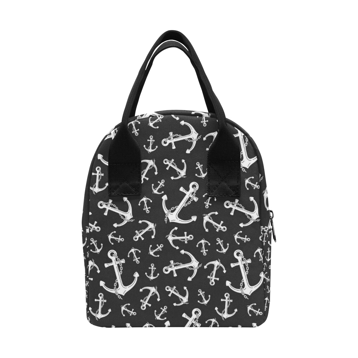 Anchor Black White Insulated Lunch Bag