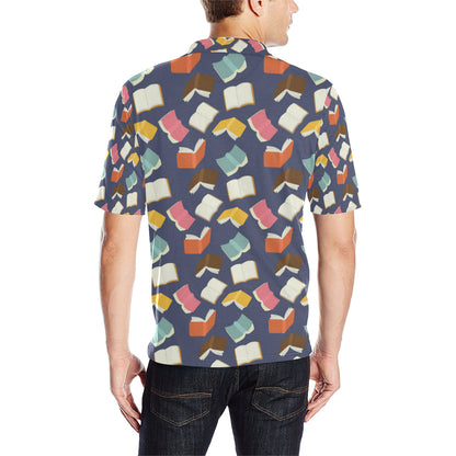 Book Pattern Print Design 01 Men Polo Shirt