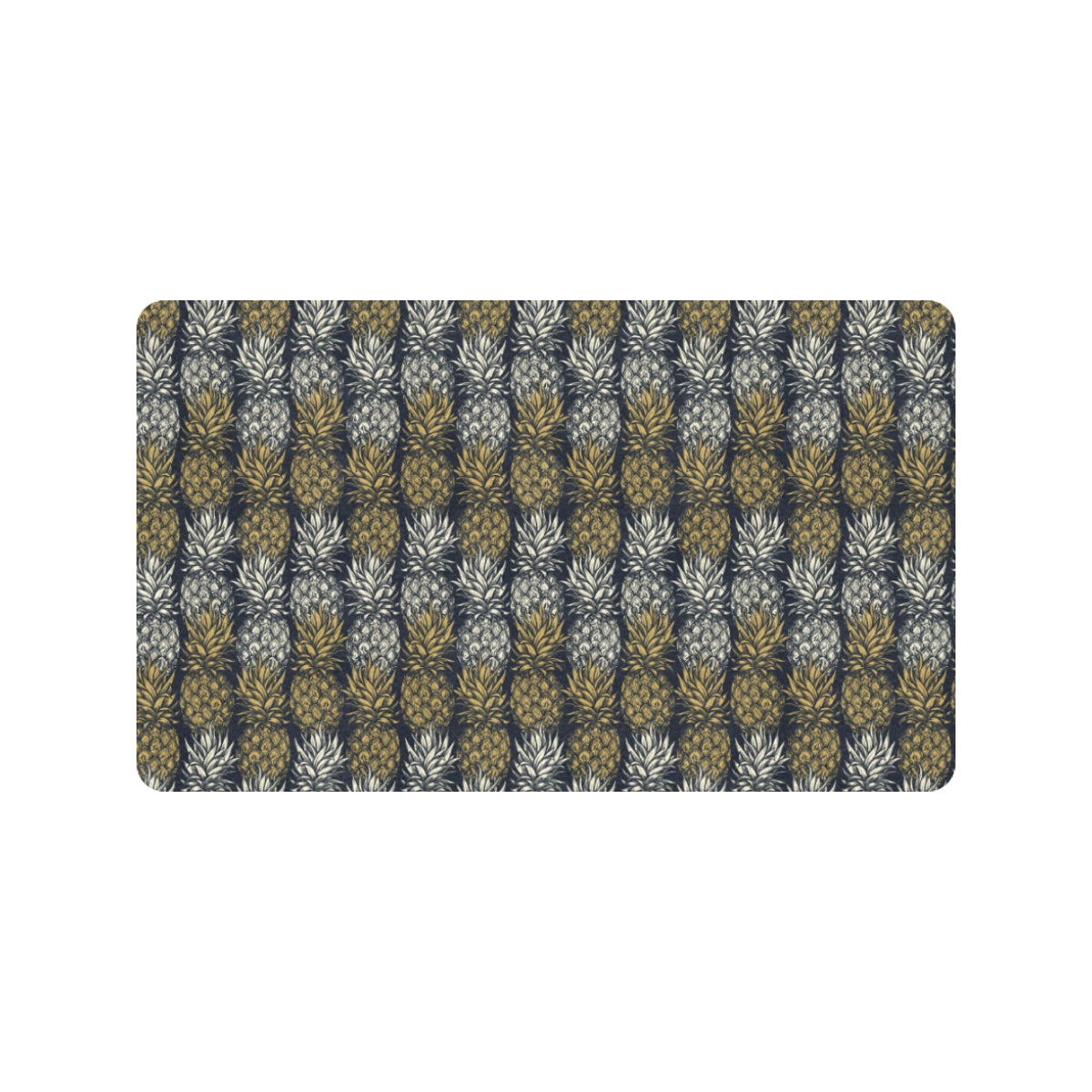 Pineapple Print Design Pattern Rubber Doormat