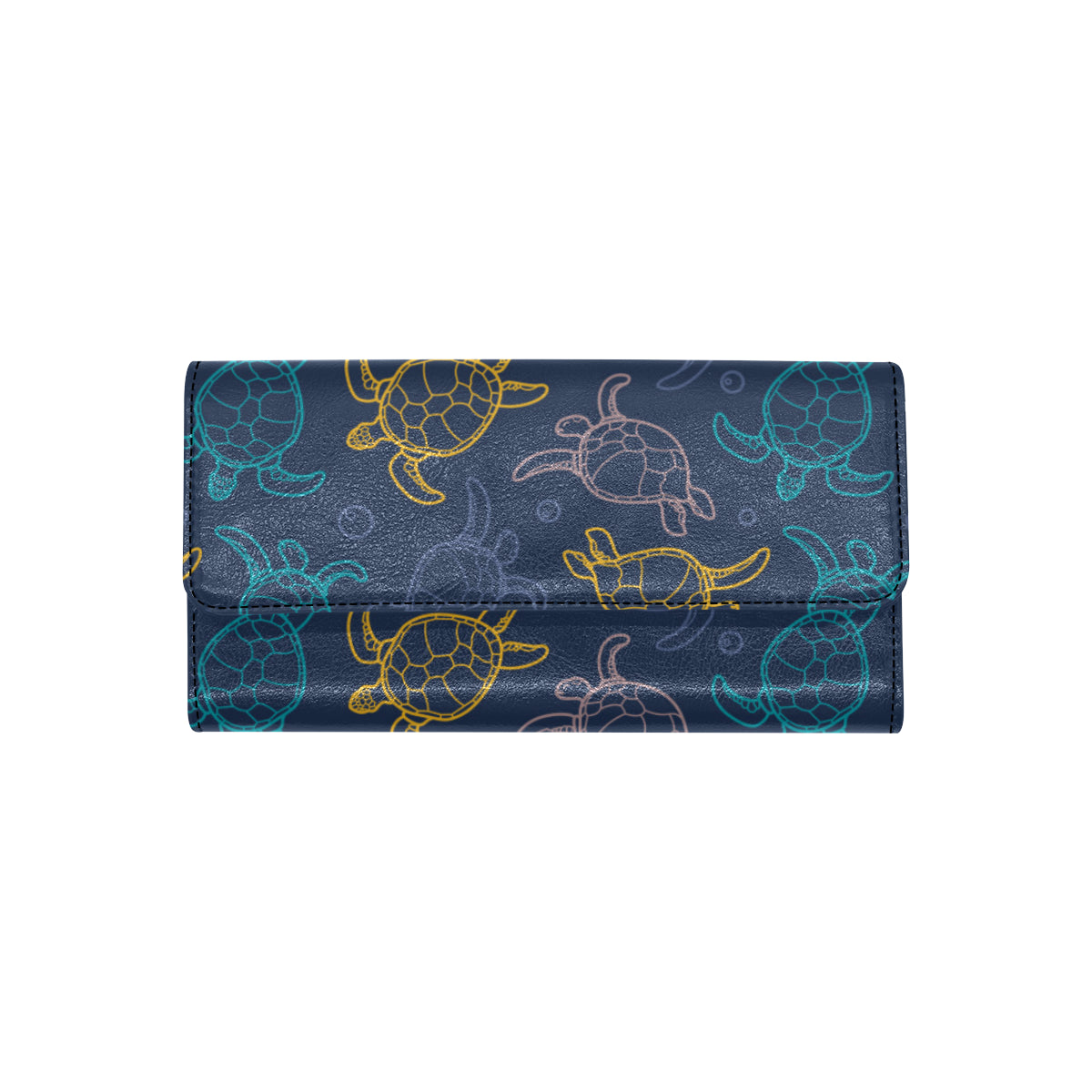 Sea Turtle Baby Print Women's Trifold Wallet