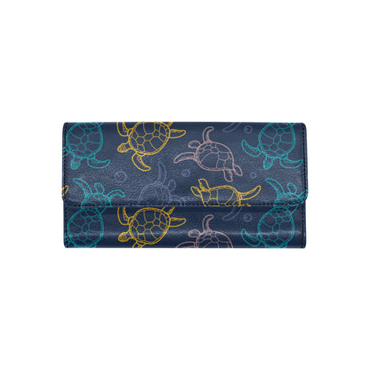 Sea Turtle Baby Print Women's Trifold Wallet
