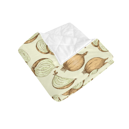 Onion Pattern Print Design A02 Premium Quilt