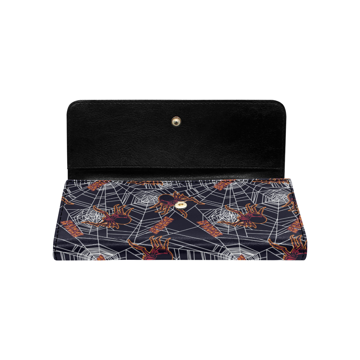 Tarantula Spiderwebs Pattern Print Design 01 Women's Trifold Wallet