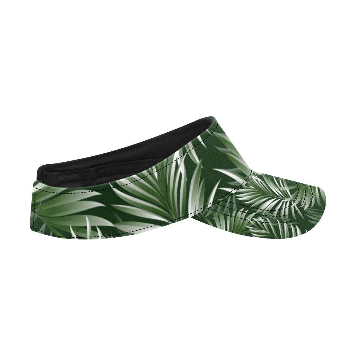 White Green Tropical Palm Leaves Unisex Sun Visor