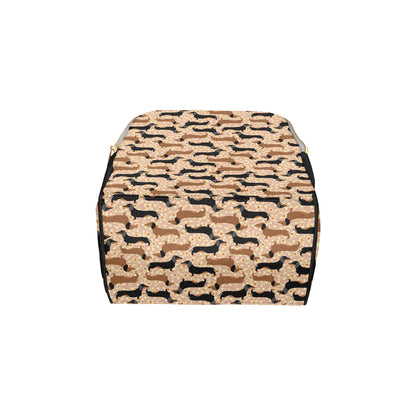 Dachshund Pattern Print Design 011 Diaper Bag Backpack