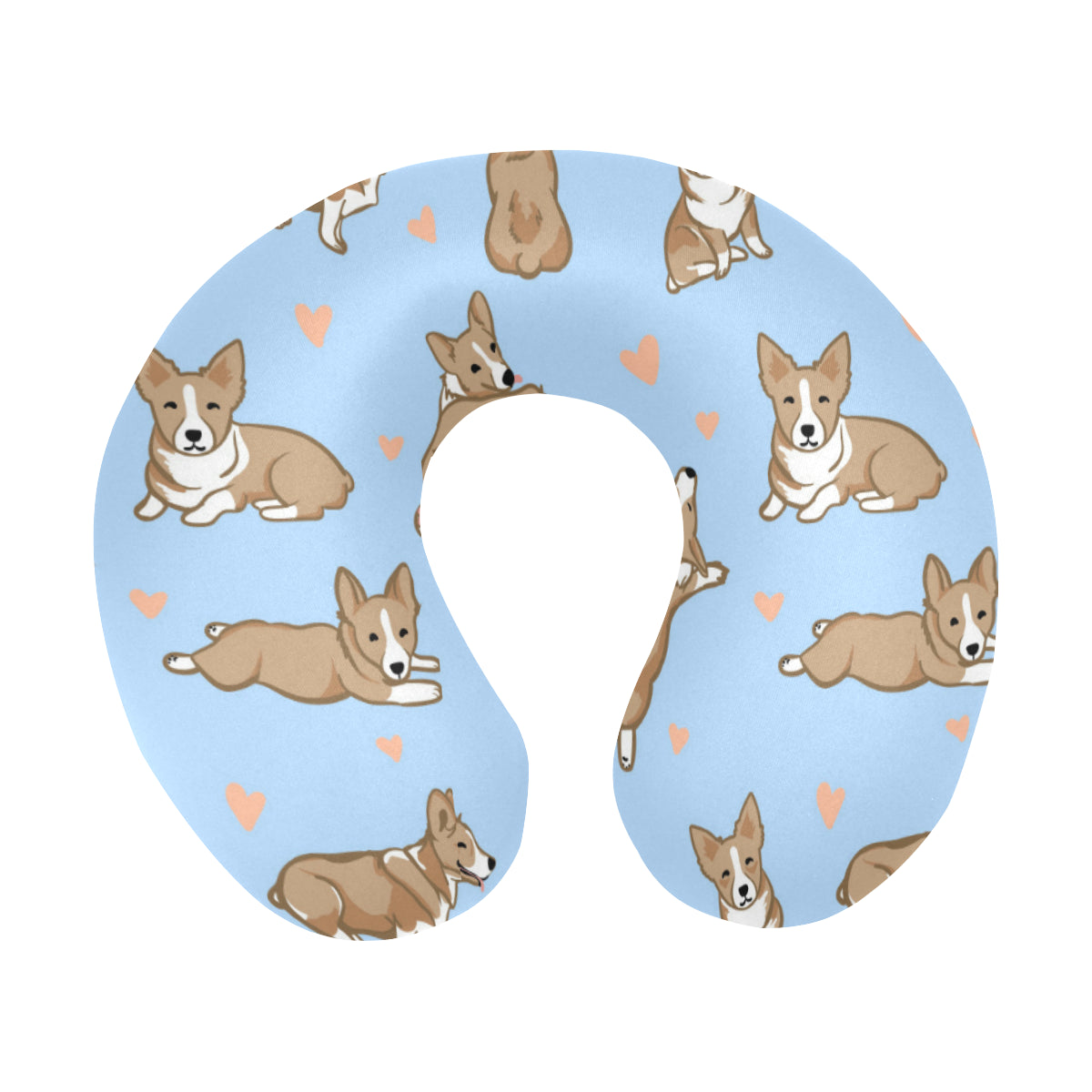 Pembroke Welsh Corgis Pattern Print Design A05 U-Shaped Travel Neck Pillow