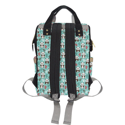 Panda Bear Cute Themed Print Diaper Bag Backpack