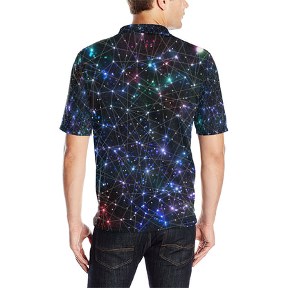 Cosmic Pattern Print Design 01 Men Polo Shirt