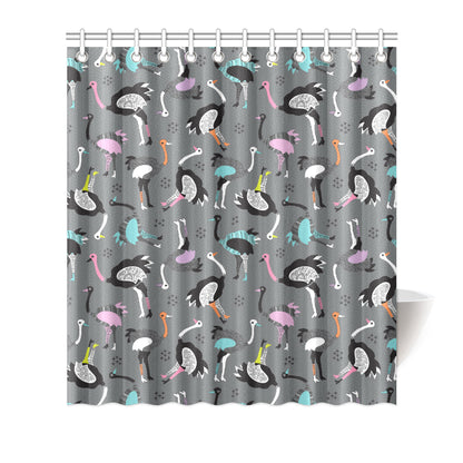 Ostrich Pattern Print Design 01 Shower Curtain