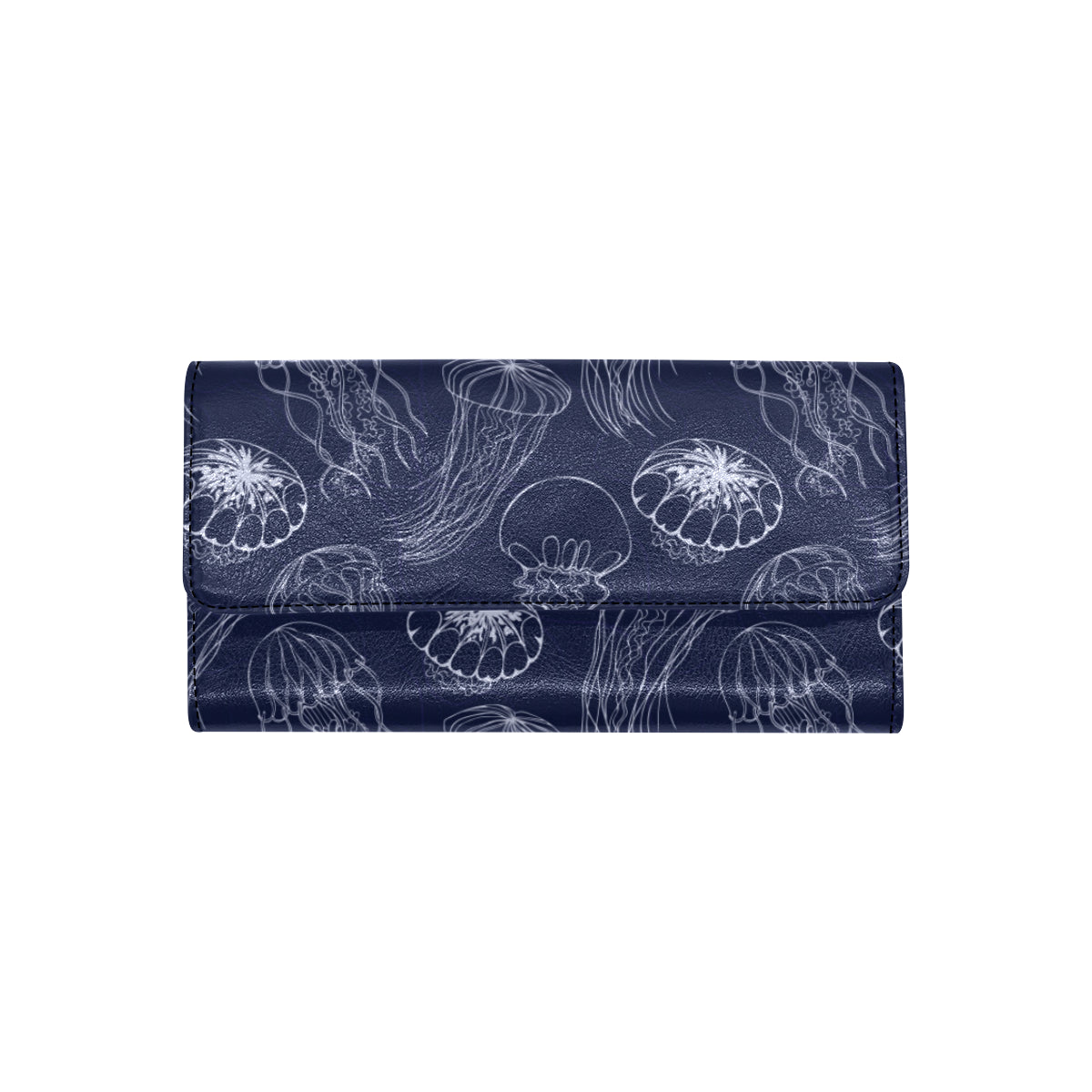 Jellyfish Pattern Print Design 05 Women's Trifold Wallet