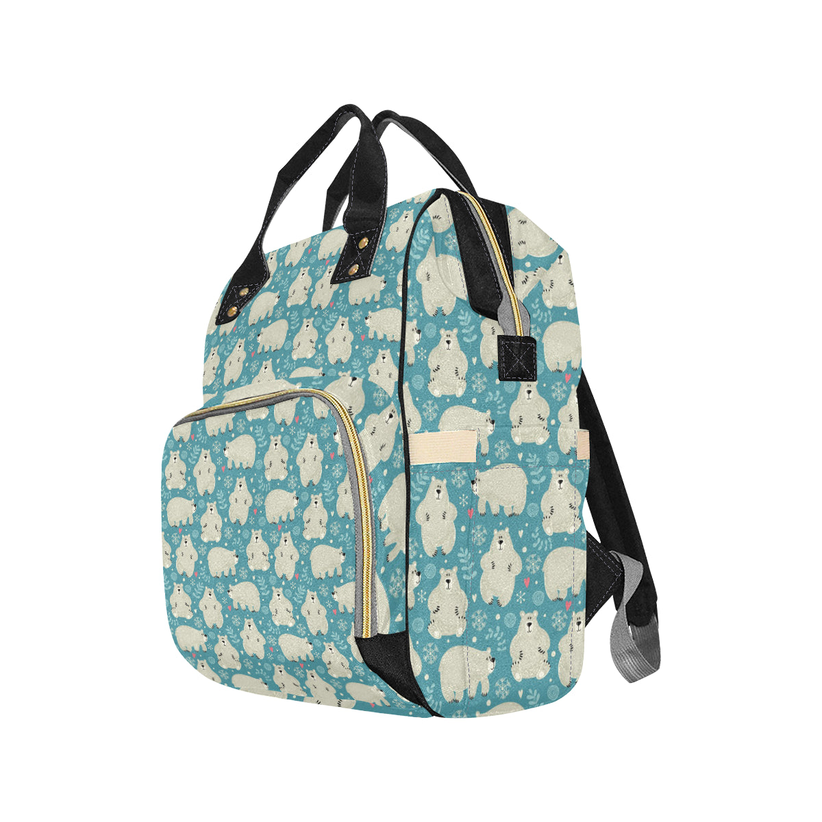 Bear Pattern Print Design BE04 Diaper Bag Backpack