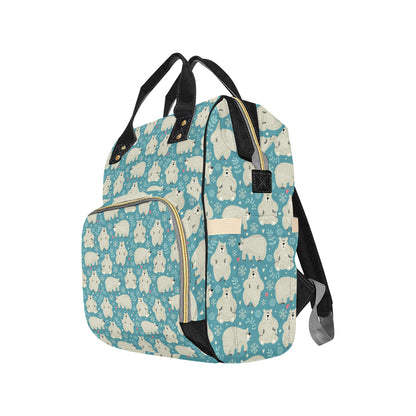 Bear Pattern Print Design BE04 Diaper Bag Backpack