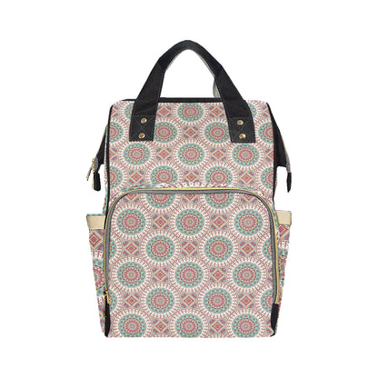Bohemian Round Style Print Diaper Bag Backpack