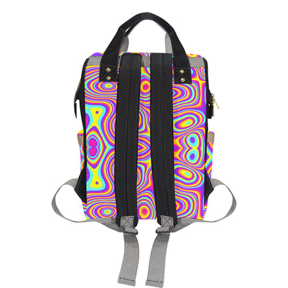 Liquid Pattern Print Design 06 Diaper Bag Backpack