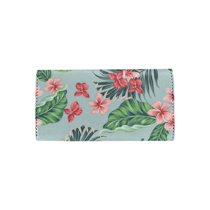 Plumeria Pattern Print Design PM027 Women's Trifold Wallet