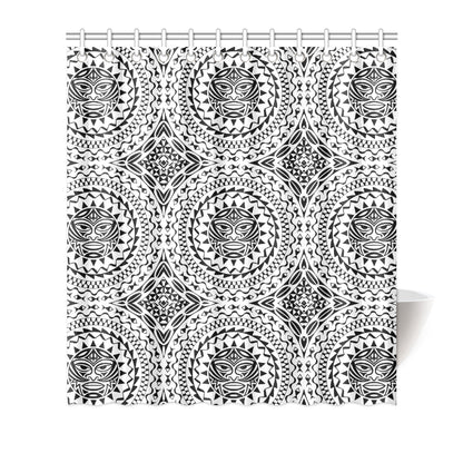 Polynesian Tribal Mask Shower Curtain