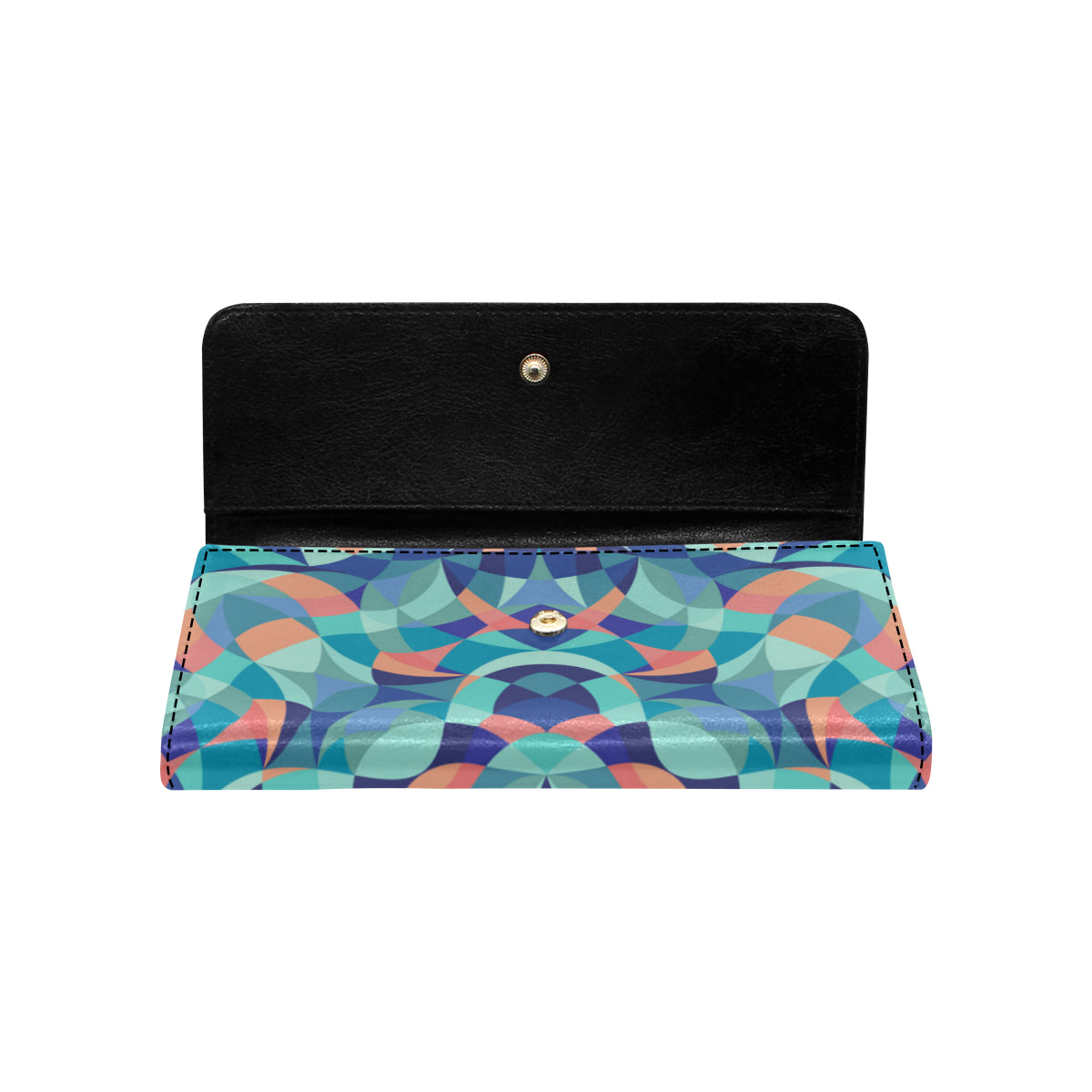 Kaleidoscope Pattern Print Design 03 Women's Trifold Wallet