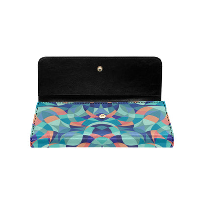 Kaleidoscope Pattern Print Design 03 Women's Trifold Wallet