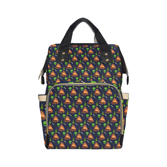Camfire marshmallow Camping Design Print Diaper Bag Backpack