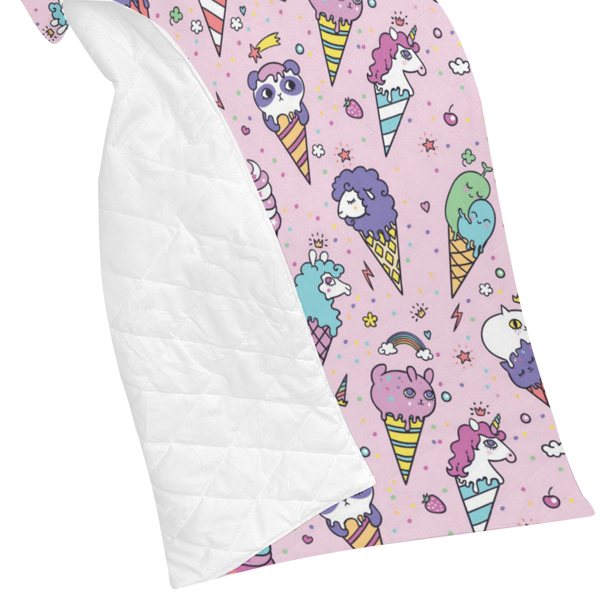 Ice Cream Pattern Print Design IC05 Premium Quilt