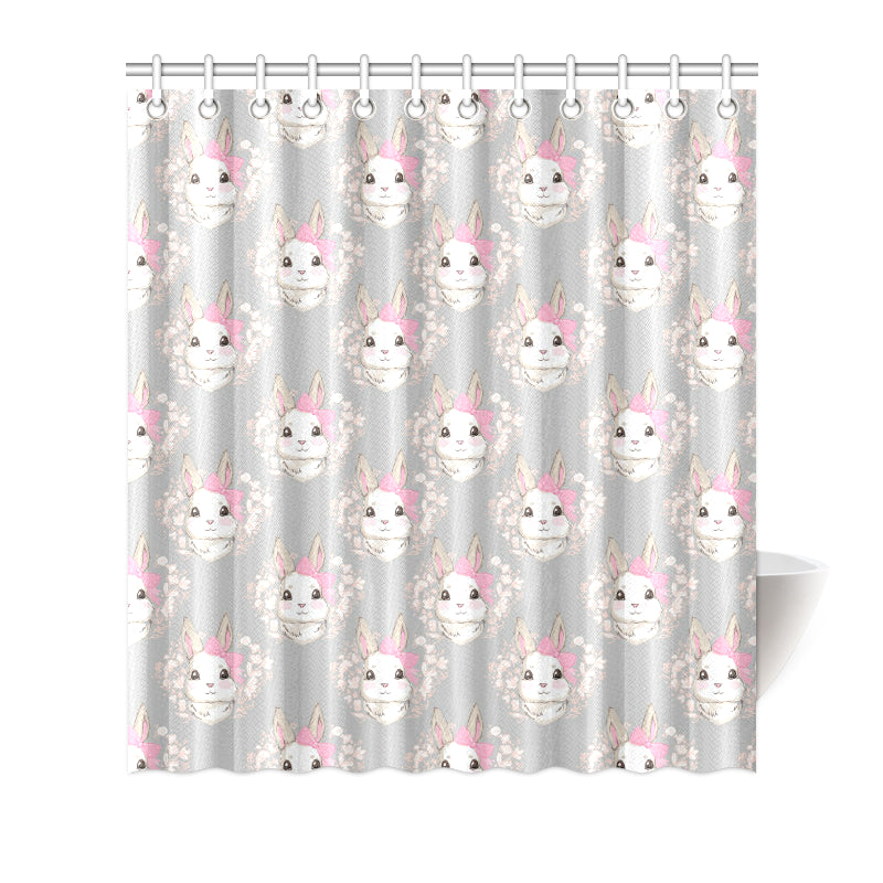 Rabbit Pattern Print Design RB07 Shower Curtain