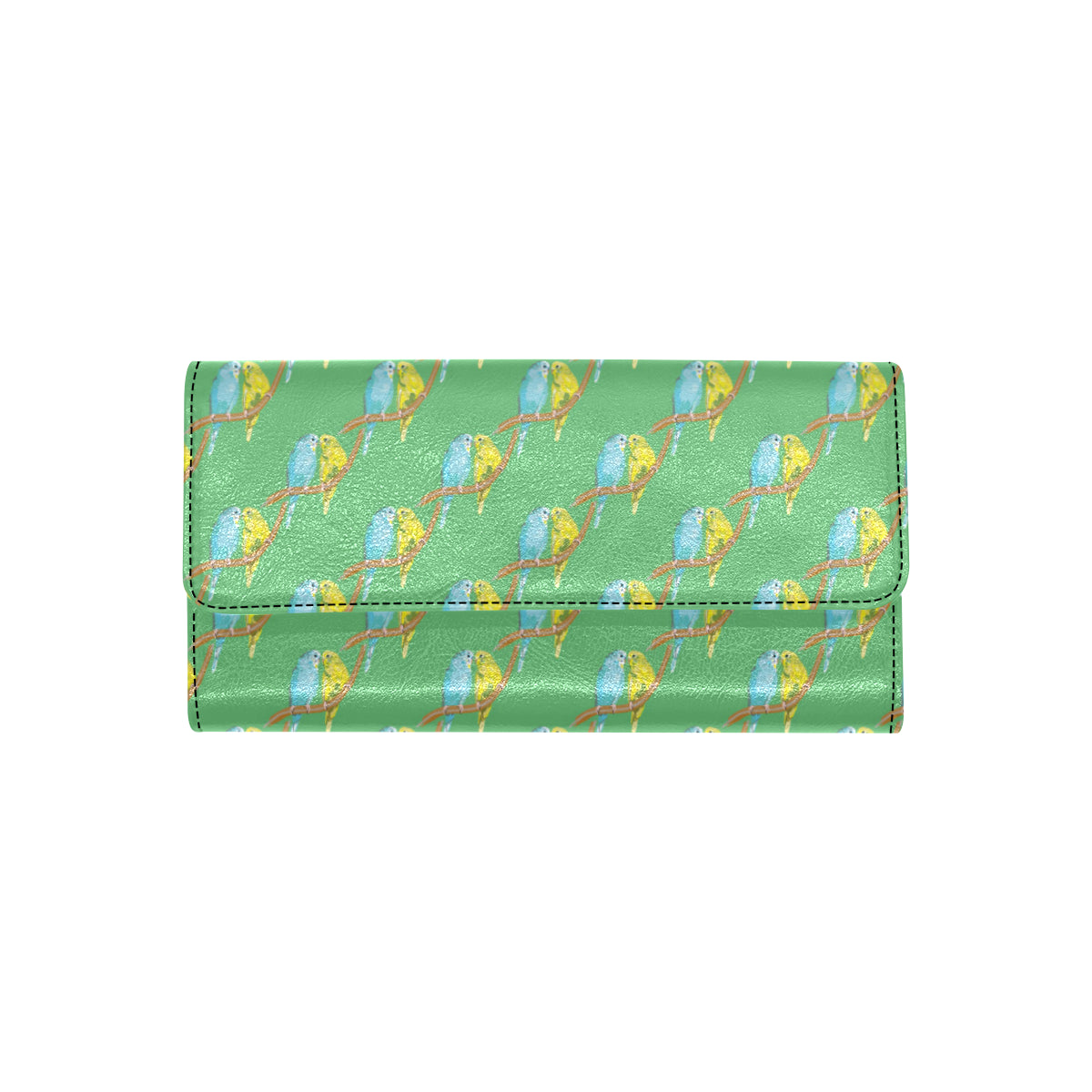 Budgerigar Pattern Print Design 01 Women's Trifold Wallet
