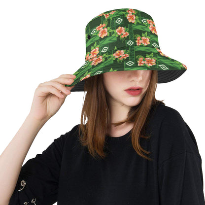Hibiscus Pattern Print Design HB05 Unisex Bucket Hat