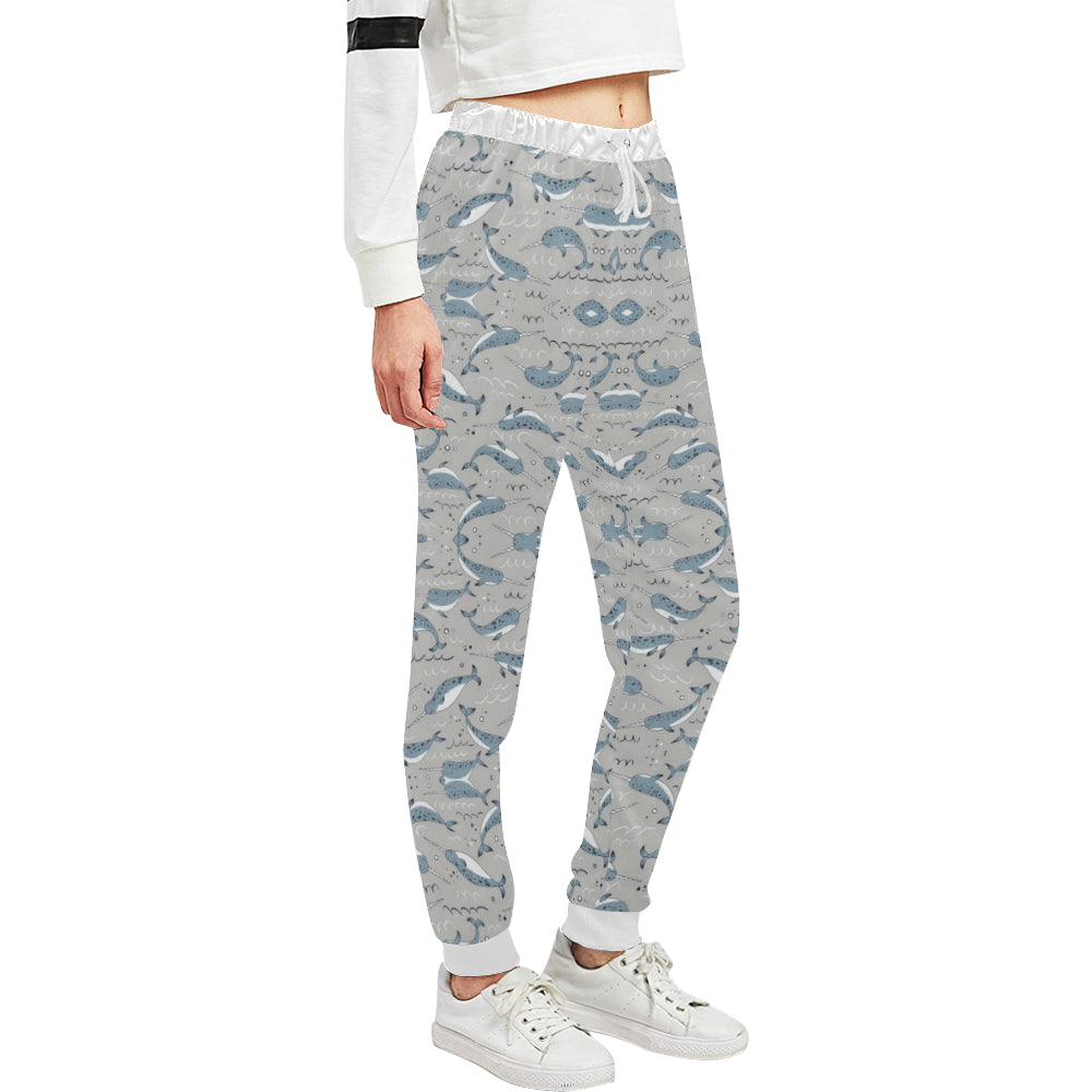 Narwhal Pattern Print Unisex Sweatpants