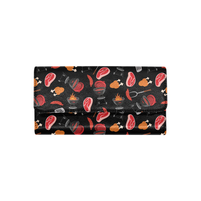 Barbecue Pattern Print Design 04 Women's Trifold Wallet