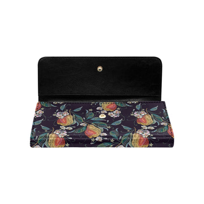 Pear Pattern Print Design PE02 Women's Trifold Wallet